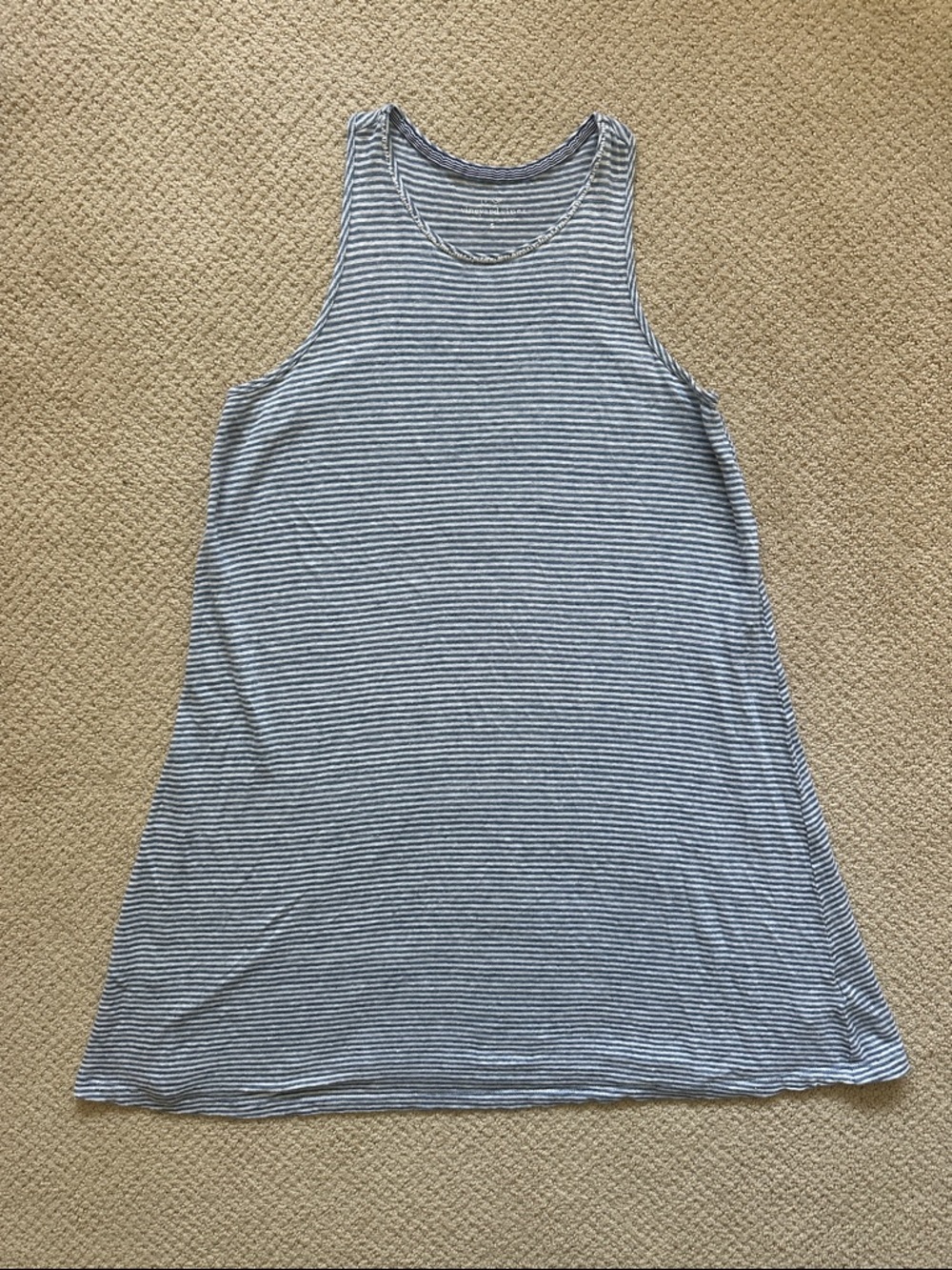 Vineyard Vines Sleeveless Blue and White Striped Linen Dress Size Small